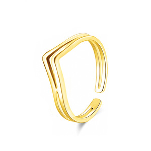 Juego de Anillos Ajustables de Acero Inoxidable 316L Resistentes al Agua y al Deslustre, Diseño en V, para Playa, Verano, Unisex - Product Image 2