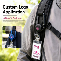 Gantungan Kunci Multifungsi Retractable ID Badge Reel Plastik ABS Personalisasi Grosir untuk Rumah Sakit, Dokter, Pameran
