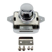 GuweiteBL01 Petit verrou de porte invisible dissimulé universel pour armoire et camping-car, bouton de porte en zinc plaqué