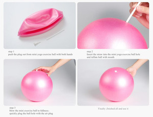 Mini boule de Yoga tpe, 25cm, anti-dérapant, Fitness, petit exercice, stabilisateur, ballon doux sur le ventre - Product Image 6