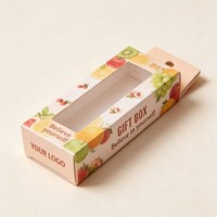 Boîte en papier personnalisée recyclable avec logo, boîte de luxe pour cosmétiques, rouge à lèvres, fard à paupières, boîte d'emballage avec fenêtre en PVC, boîte gaufrée or