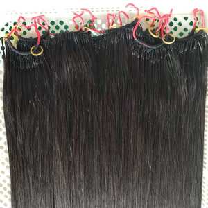 2025 đẹp nhất sang trọng 100% Trinh Nữ ngắn đôi xả tip phần mở rộng tóc tùy chỉnh độ dài thẳng màu sắc rực rỡ Fusion - Product Image 4