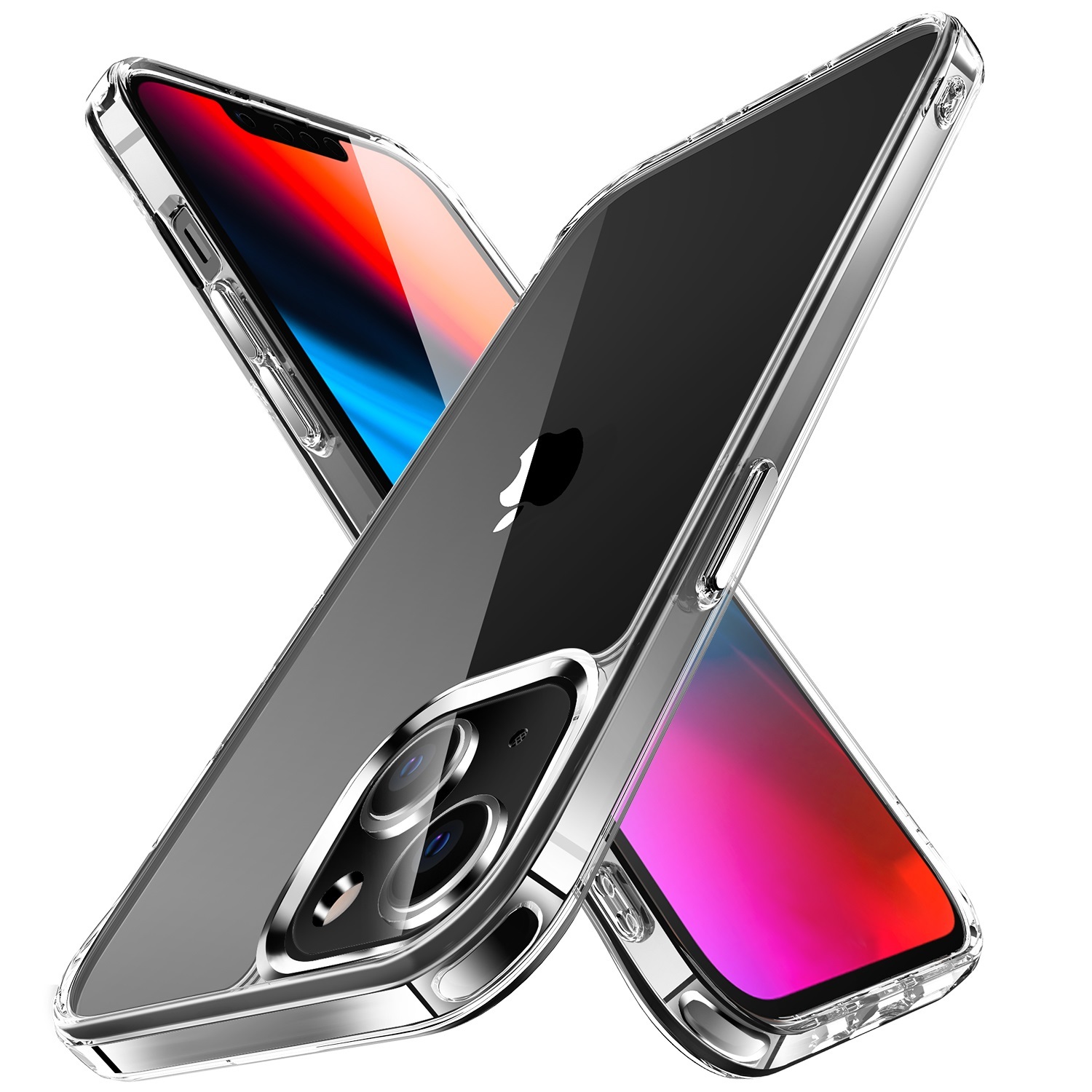 Прозрачный ударопрочный чехол для iPhone 13, HD прозрачный Гибридный ПК + ТПУ противоударный чехол для телефона с защитой от царапин для iPhone 11 12