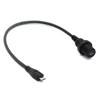 IP67 IP68 Wasserdichtes USB-Kabel Micro 5-poliges Verlängerung kabel von Stecker zu Buchse mit Schalttafel einbau 30cm 1m