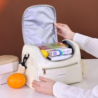 Sac de boîte à lunch d'isolation thermique diagonale Portable sac thermique Portable pour employé de bureau réutilisable de conception à carreaux à la mode