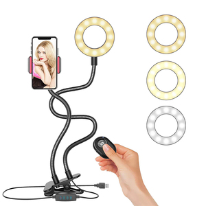 Hot bán 3.5 inch bảng Selfie vòng ánh sáng <span class=keywords><strong>USB</strong></span> ổ cắm điện với điện thoại di động chủ đứng 2 trong 1 Mini vòng ánh sáng r3.5 - Product Image 2