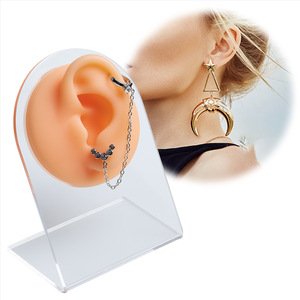 Modèle d'entraînement en silicone souple pour piercing, simulation d'oreille, nez, lèvre, langue, nombril, outil de présentation de bijoux pour studio de tatouage et de piercing - Product Image 1
