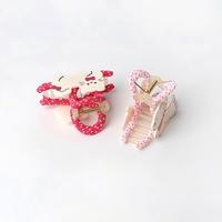 Adorable pince à cheveux à pois pour enfants ou adultes, idéale pour une coiffure mi-attachée, accessoires en tissu enveloppé de qualité supérieure
