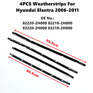 Trim Kaca Depan & Belakang untuk Hyundai Elantra HD 2006-2010 Sedan 4 Pintu Perakitan Weatherstrip Jendela 83220/82220-2H000 - Product Image 2