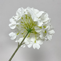Bunga Hydrangea Sutra Real Touch dari HGA Supplier, Tangkai Tunggal, Bunga Palsu untuk Dekorasi Latar Belakang Resepsi Pernikahan, Makan Malam, dan Pesta