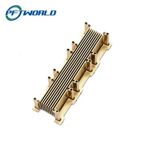 Customized Large Round Al6063 T5 precision 5 axis brass cnc Machining metal Aluminum copper parts services Extrusion Heatsink