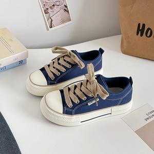 Zapatos de Mujer de Moda Estilo 2025, Zapatos de Lona con Punta Redonda, Zapatillas Blancas con Plataforma Gruesa, Zapatos Deportivos Casuales de Caña Baja - Product Image 3