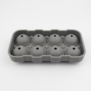 BPA Free Easy Release Reusable Food Grade Flexible Silicone Ice Cube Tray With Lid Whiskey Silicone Ice Ball <b>Maker</b> Ice Ball Mold - Product Image 2