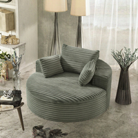 Fauteuil inclinable simple BANTO avec coussin en mousse haute densité et revêtement en velours, emballé en carton compact (CBM)