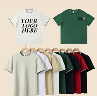 T-shirt d'été pour homme : grande taille, tricoté, col rond, respirant, manches courtes