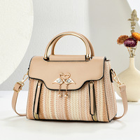 Nouvel Arrivage Sac Femme Tissé Multicolore Grande Capacité Sac à Main Commuter Sac Bandoulière Élégant Cadeau Tendance