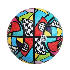 Custom Pattern Overall Printing Basketball Ball with Logo for Sports Enthusiasts and Collectors