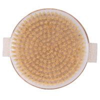 Brosse de bain ronde en bambou de bonne qualité, poils de sanglier naturels doux et purs, sans manche