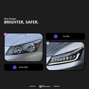 ชุดไฟหน้า LED สำหรับ Honda <span class=keywords><strong>Accord</strong></span> รุ่นที่ 8 <span class=keywords><strong>G8</strong></span> ปี 2008-2012 ไฟ DRL แบบ LED พร้อมไฟเลี้ยว ดีไซน์ปีกนางฟ้า อัพเกรด - Product Image 2
