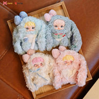 Authentique Yomi Fluffy Bunny Paradise Mignonne Poupée en Peluche de Dessin Animé, Petit Pendentif de Sac, Ornement, Figurine de Collection en Boîte Mystère, Jouet Cadeau