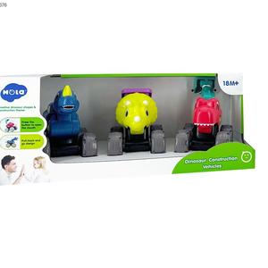 Enfants en plastique <span class=keywords><strong>dessin</strong></span> <span class=keywords><strong>animé</strong></span> <span class=keywords><strong>Dino</strong></span> ingénierie véhicule Friction camion dinosaure retirer voiture ensemble - Product Image 5