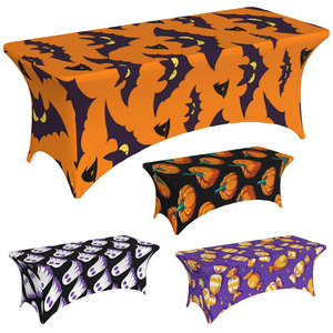 Tovaglia stampata su ordinazione <span class=keywords><strong>della</strong></span> zucca di Halloween all'ingrosso piccola copertura elastica elastica <span class=keywords><strong>della</strong></span> tavola di lavorazione - Product Image 1