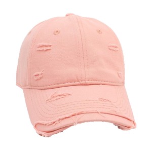 Distressed Baseball Cap Twill Unisex Soft Top Curved Brim Sun <b>Hat</b> Spring <b>Summer</b> 58-60cm - Product Image 4