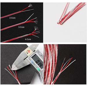 สายต่อ PT100 200℃ 2 3 4 แกน ชุบเงิน มีชีลด์ สายชดเชย RTD ยืดหยุ่น สายเคเบิล - Product Image 6