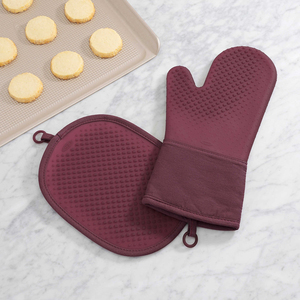 Gants de cuisine en silicone de qualité alimentaire, résistants à la chaleur, antiadhésifs, faciles à nettoyer, antidérapants, pour micro-ondes, -40~230°C, personnalisables - Product Image 4