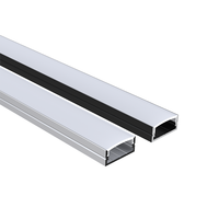 Profilé en T en aluminium pour LED série 6000, largeur 20 mm, boîtier argent/noir pour décorations, longueur 2m/3m, service de découpe disponible, en stock