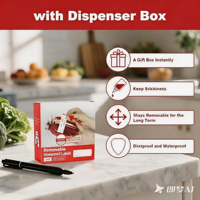Étiquettes de congélateur amovibles avec distributeur, 1x3 pouces, étiquettes alimentaires étanches, adhésives personnalisables, inscriptibles, pour contenants de cuisine