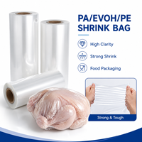 Sacs thermorétractables robustes pré-découpés pour côtes, pochette à viande anti-perforation 19N en PA/EVOH/PE, taille personnalisée directement de l'usine pour commande en gros
