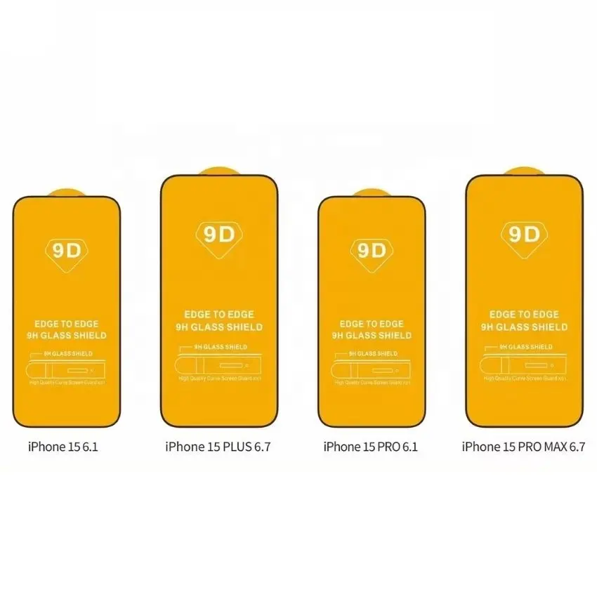 9H 2.5D Tempered Glass Màn hình Bìa bảo vệ cho iPhone 15 14 13 12 11 8 7 6 x XS XR Pro Max cộng với mini điện thoại di động đầy đủ keo