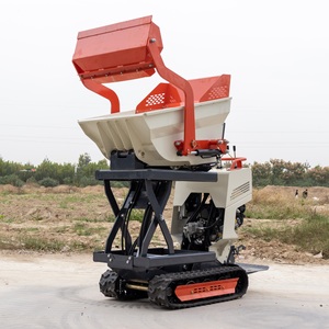 <b>Garden</b> Crawler Mini Dumper Truck with PLC & Pump Heavy-Duty Hand Push <b>Cart</b> 550kg Capacity Gasoline Powered - Product Image 2