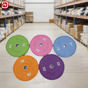 Set di Piastre Pesi in Gomma <span class=keywords><strong>Calibrate</strong></span> per Sollevamento Pesi, Personalizzabili, per Competizioni, Colorate, per Bilanciere - Vendita all'Ingrosso - Product Image 1