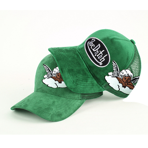 مخصص جودة عالية من جلد الغزال 5 لوحة مطرزة في الهواء الطلق الرجال سائق الشاحنة قبعة مع شعار مخصص - Product Image 5