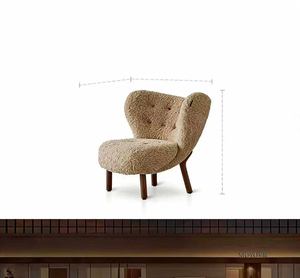 Sillón de ocio de estilo medieval retro francés para sala de estar, sofá individual para balcón, sillón de descanso. - Product Image 5