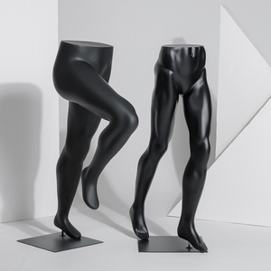 Negro mate brillante hombre músculo pantalones maniquí pierna pantalla maniquí fibra <span class=keywords><strong>de</strong></span> vidrio deporte parte inferior del cuerpo maniquí con Base <span class=keywords><strong>de</strong></span> Metal - Product Image 4