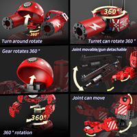 5 En 1 rojo DIY STEM APP RC Robot bloques juguete programación ciencia bloques de construcción educativos ladrillo para niños