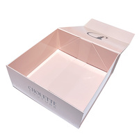 Conception personnalisée grande boîte pliante magnétique en papier emballage de luxe en carton rigide pliable boîte cadeau pour robe de mariée