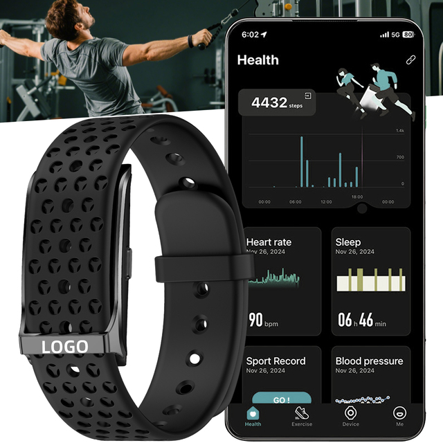 Custom New Health Fitness Wristband Watch Band Straps Fit Mini Men Woman Heart Rate Monitor Tracker  Smart Bracelet