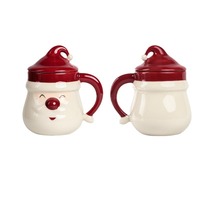 Tasse de Père Noël en Céramique de Designer Original Tasse à Café de Dessin Animé Mignon avec Bonhomme de Neige Cadeau de Vacances de Style Classique