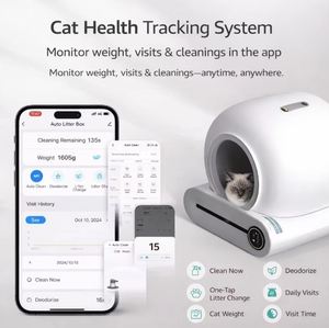 Bac à litière pour chat à nettoyage automatique, grande capacité 65L, anti-éclaboussures, détection intelligente par capteur, nettoyage facile, contrôle des odeurs - Product Image 4