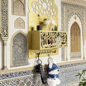 Organizzatore da Parete per Corano in Metallo Dorato con <span class=keywords><strong>Mezzaluna</strong></span> <span class=keywords><strong>Islamica</strong></span> e Calligrafia - Appendiabiti per Casa Musulmana e Ramadan Marca IFNT - Product Image 3