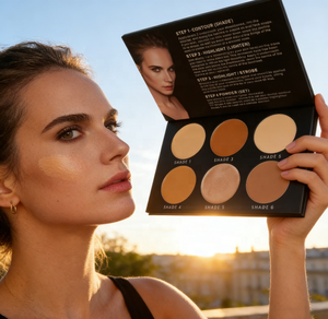 Base de Maquillaje Mate en Polvo Compacto, Etiqueta Privada, Vegano, 6 Colores, Cobertura Total, Corrector en Crema, Paleta de <span class=keywords><strong>Contorno</strong></span> - Product Image 1