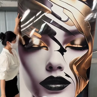 Panneau mural en PVC style impression UV 5D, qualité E0, imperméable, ignifuge, décoration intérieure, panneau marbré, vente directe d'usine, Lion
