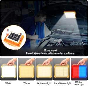 Wholesale <b>Solar</b> Waterproof Outdoor <b>Portable</b> Emergency USB Charging LED Camping Lamp High Power Courtyard Lights Floor Stand - Product Image 5