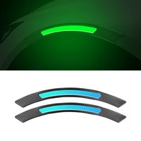 Autocollant de protection universel pour passage de roue en fibre de carbone lumineuse, auto-adhésif, pour décoration extérieure automobile