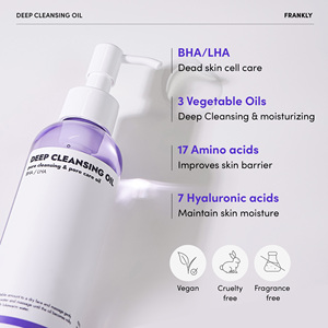 FRANKLY Huile Nettoyante Profonde avec BHA et LHA, Démaquillant et Nettoyage en Profondeur pour les Pores et les Points Noirs, Soin Coréen 200ml - Product Image 4