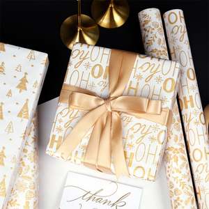 2025 Papel de regalo de Navidad de fábrica 43*300 cm Rollo virgen de silicona recubierto desechable - Product Image 3